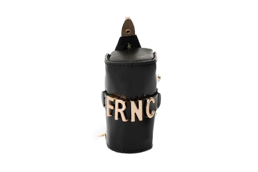 Frnc Πορτοφόλι Μπρελόκ Μαύρο, Χρυσό