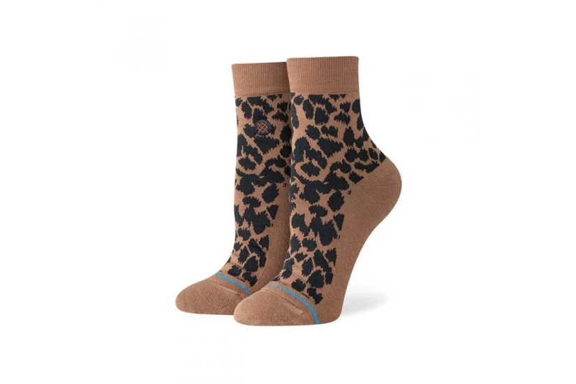 Stance Love Leopard Lowrider Κάλτσες μέχρι τον Αστράγαλο Καφέ, Μαύρες 1 Ζευγάρι