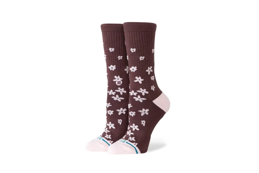 Stance Floral Dreams Crew Κάλτσες μέχρι τη Γάμπα Καφέ, Ροζ 1 Ζευγάρι