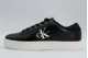 Calvin Klein Ανδρικά Δερμάτινα Sneakers Μαύρα, Λευκά