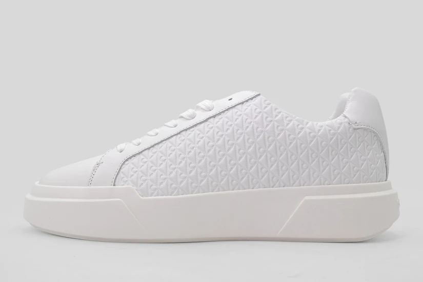 Calvin Klein Durable Traction Logo Ανδρικά Sneakers Λευκά