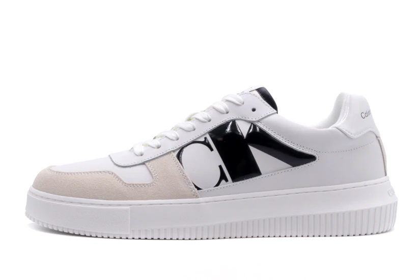 Calvin Klein Chunky Cupsole Low Mix Γυναικεία Παπούτσια Λευκά