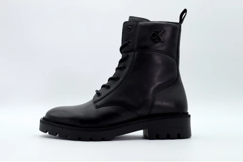 Calvin Klein Combat Boot Mid Zip Lth In Calf Μποτάκια Μόδας (YW0YW01550 0GJ)