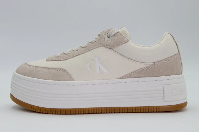 Calvin Klein Γυναικεία Sneakers με Πλατφόρμα Εκρού, Λευκά