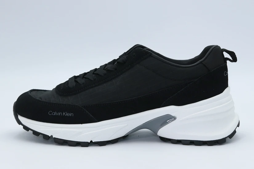 Calvin Klein Suede And Emblem Logo Nylon Γυναικεία Sneakers