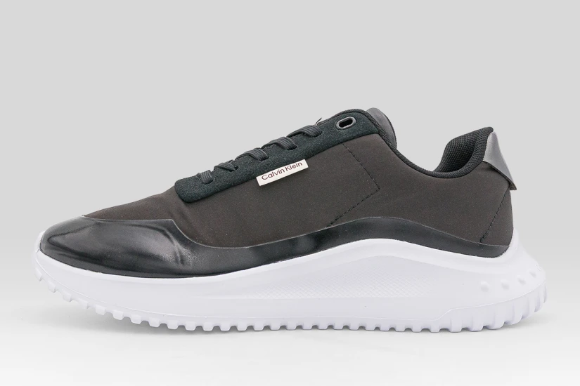 Calvin Klein Mirrored Silver Tab Ultralight Γυναικεία Sneakers Μαύρα