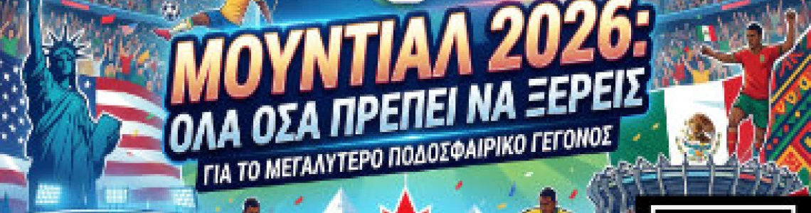 ΜΟΥΝΤΙΑΛ 2026: ΟΣΑ ΠΡΕΠΕΙ ΝΑ ΞΕΡΕΙΣ ΓΙΑ ΤΟ ΜΕΓΑΛΥΤΕΡΟ ΠΟΔΟΣΦΑΙΡΙΚΟ ΓΕΓΟΝΟΣ