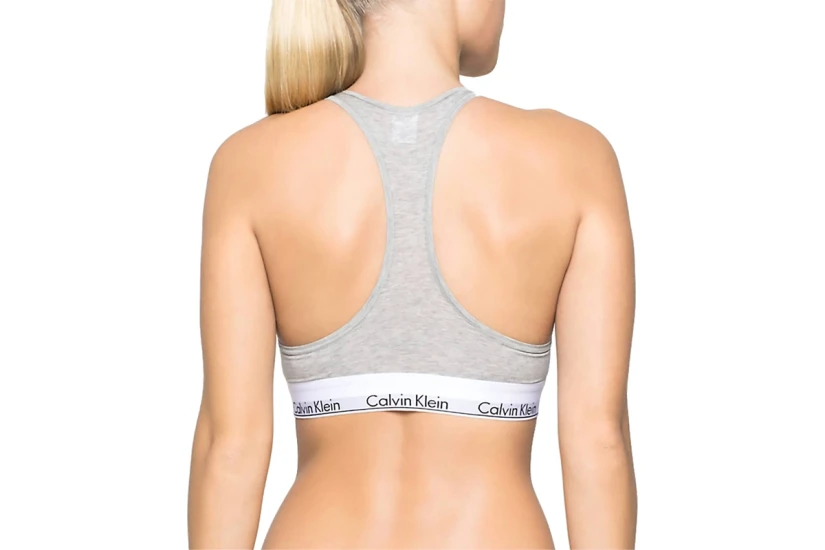 Calvin Klein Modern Cotton Γυναικείο Μπουστάκι Γκρι, Λευκό