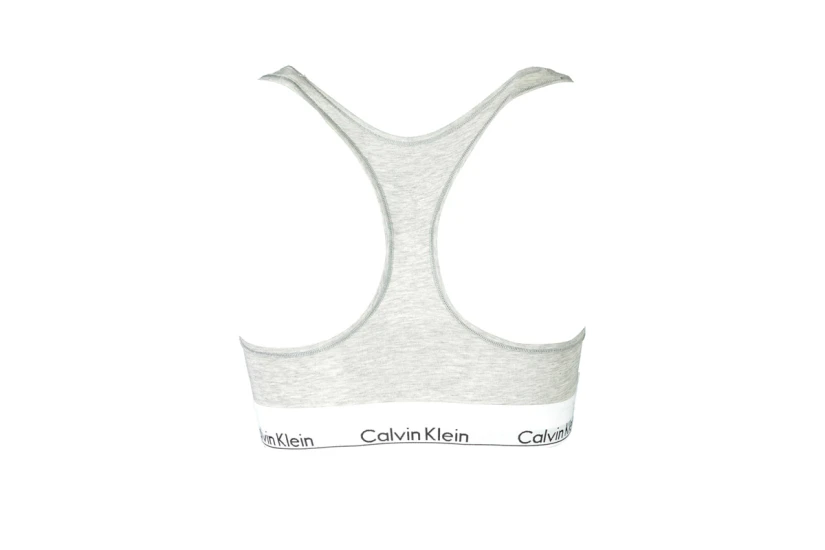 Calvin Klein Modern Cotton Γυναικείο Μπουστάκι Γκρι, Λευκό
