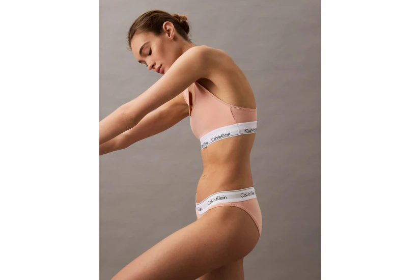 Calvin Klein Modern Cotton Γυναικείο Μπουστάκι Σομόν, Λευκό