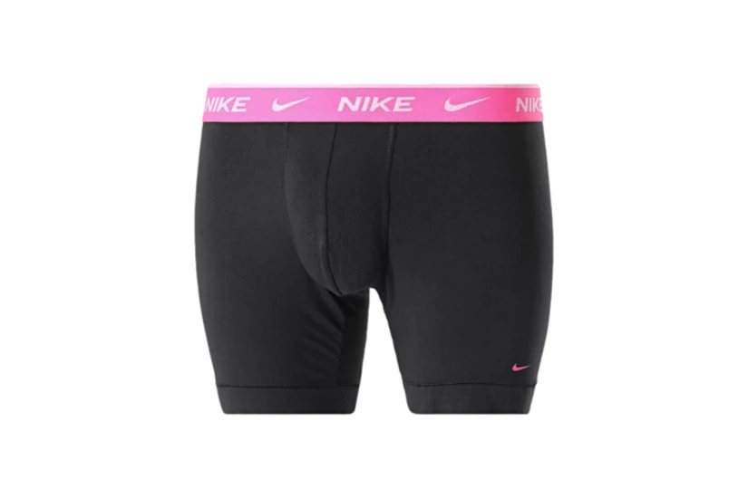 Nike Everyday Cotton Stretch Ανδρικά Boxer Εσώρουχα Μαύρα 3 Τεμάχια