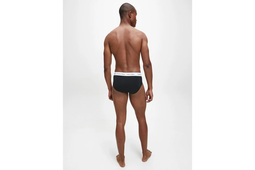 Calvin Klein Cotton Stretch Ανδρικά Εσώρουχα Σλιπ Μαύρα 3 Τεμάχια