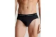 Calvin Klein Cotton Stretch Ανδρικά Εσώρουχα Σλιπ Μαύρα 3 Τεμάχια