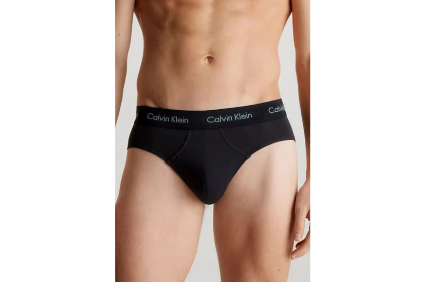 Calvin Klein Cotton Stretch Ανδρικά Εσώρουχα Σλιπ Μαύρα 3 Τεμάχια