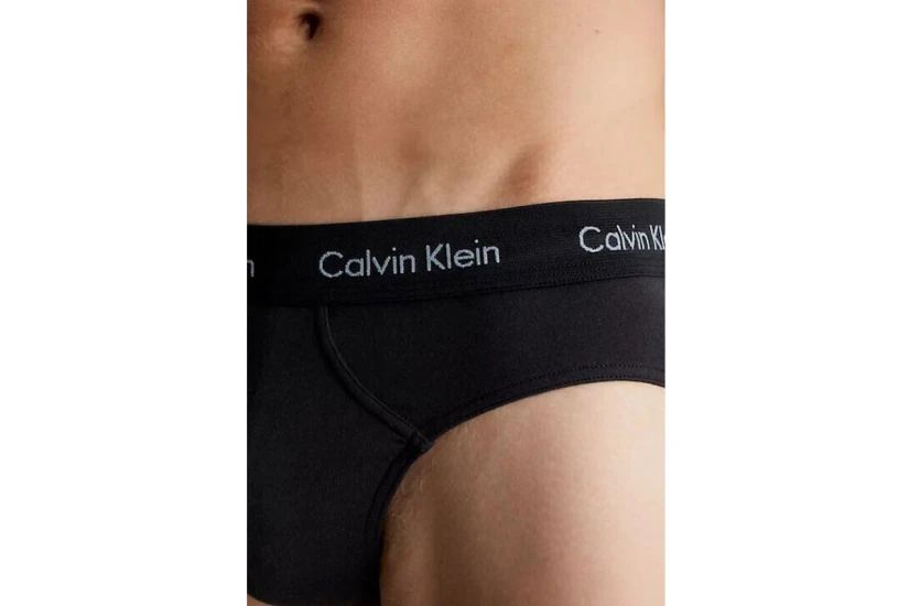 Calvin Klein Cotton Stretch Ανδρικά Εσώρουχα Σλιπ Μαύρα 3 Τεμάχια