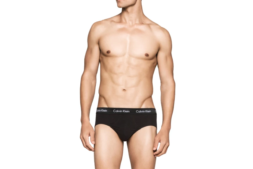 Calvin Klein Cotton Stretch Ανδρικά Εσώρουχα Σλιπ Μαύρα 3 Τεμάχια