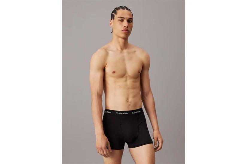 Calvin Klein Cotton Stretch Ανδρικά Εσώρουχα Μπόξερ Μαύρα 3 Τεμάχια