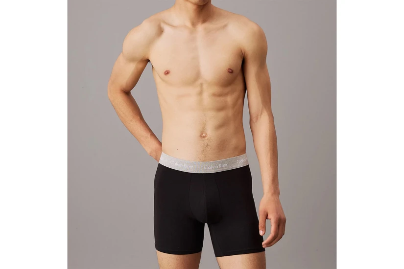 Calvin Klein COTTON STRETCH Ανδρικά Μπόξερ Εσώρουχα 3 Τεμάχια Μαύρα