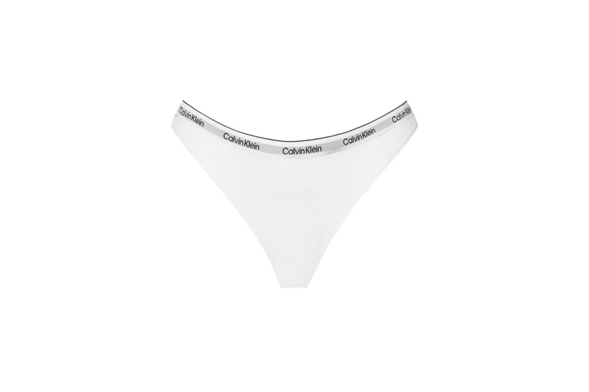 Calvin Klein Icon Logo Γυναικεία Εσώρουχα String Μαύρα, Λευκά, Γκρι 3 Τεμάχια