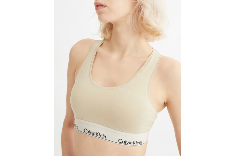 Calvin Klein Unlined Γυναικείο Bralette Μπεζ