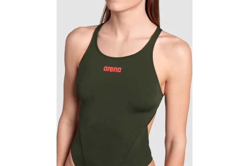 Arena Team Swim Tech Γυναικείο Ολόσωμο Μαγιό Χακί