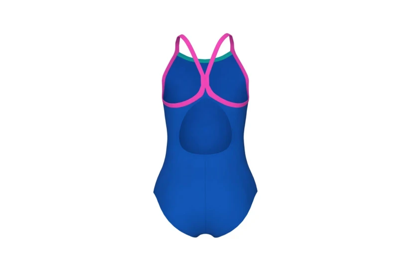 Arena Girls Light Drop Back Solid Παιδικό Ολόσωμο Μαγιό Μπλε, Φούξια