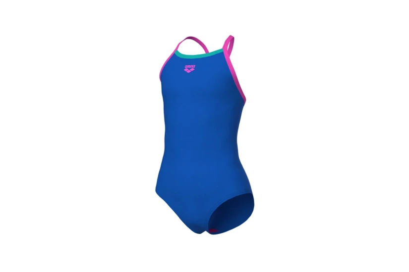 Arena Girls Light Drop Back Solid Παιδικό Ολόσωμο Μαγιό Μπλε, Φούξια