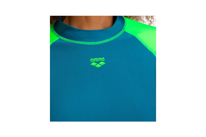 Arena Γυναικείο Αντηλιακό T-Shirt Πετρόλ, Λαχανί