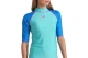 Arena Rash Vest Graphic Γυναικεία Κοντομάνικη Μπλούζα UV Protection Βεραμάν, Μπλε