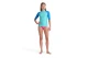 Arena Rash Vest Graphic Γυναικεία Κοντομάνικη Μπλούζα UV Protection Βεραμάν, Μπλε