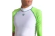 Arena Rash Vest Graphic Ανδρική Κοντομάνικη Μπλούζα UV Protection Λευκή, Λαχανί
