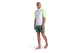 Arena Rash Vest Graphic Ανδρική Κοντομάνικη Μπλούζα UV Protection Λευκή, Λαχανί