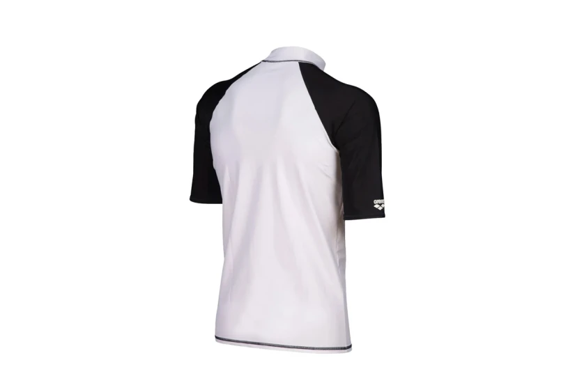 Arena Unisex Rash Vest S-S Graphic Παιδικό Αντηλιακό Κοντομάνικο T-Shirt Λευκό, Μαύρο