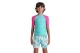 Arena Rash Vest Graphic Παιδική Κοντομάνικη Μπλούζα UV Protection Βεραμάν, Φούξια