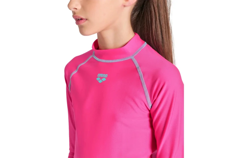 Arena Rash Vest Graphic Παιδική Μακρυμάνικη Μπλούζα UV Protection Φούξια