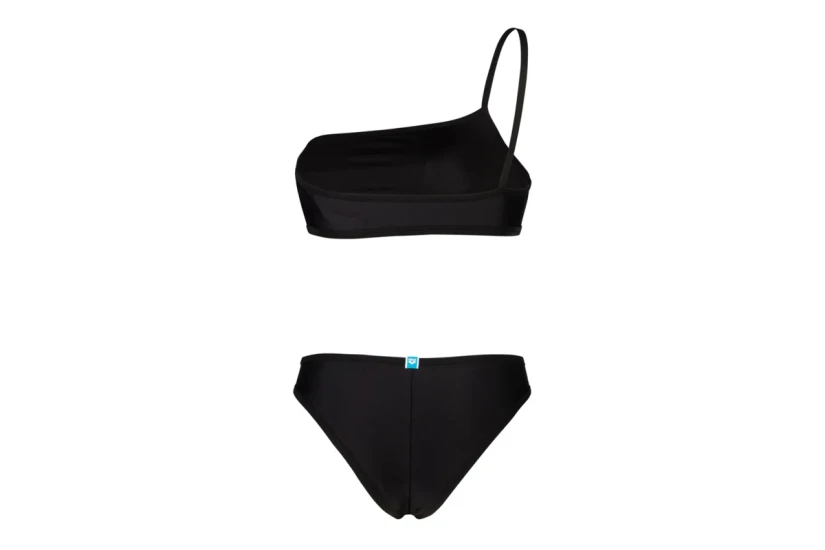Arena Logo Single Shoulder Γυναικείο Μαγιό Bikini Μαύρο, Λευκό