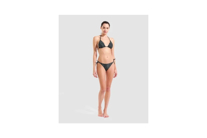 Arena Water Print Triangle Γυναικείο Μαγιό Bikini Μαύρο, Κυπαρισσί