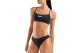 Arena Bandeau Solid Γυναικείο Μαγιό Bikini Μαύρο, Λευκό