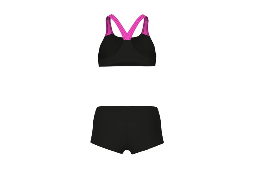 Arena Solid Παιδικό Μαγιό Bikini Μαύρο, Φούξια