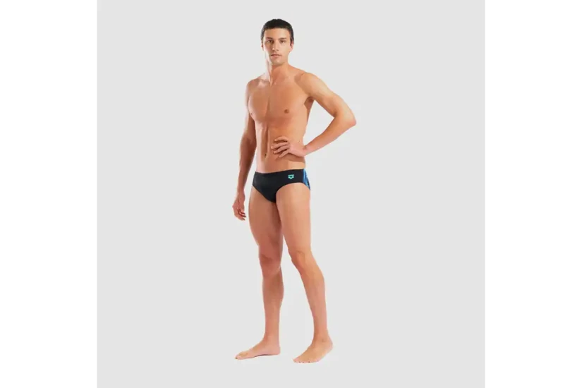 Arena Placement Swim Ανδρικό Μαγιό Σλιπ Μαύρο, Μπλε