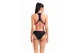 Arena Y-Line Solid Two-Piece Γυναικείο Μαγιό Bikini Μαύρο, Ροζ Φλούο