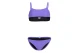 Arena Team Stripe Crop Γυναικείο Μαγιό Bikini Μωβ, Μαύρο