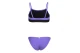 Arena Team Stripe Crop Γυναικείο Μαγιό Bikini Μωβ, Μαύρο