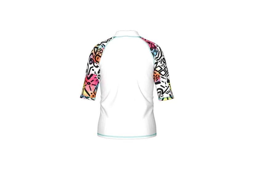 Arena Rash Vest Παιδική Κοντομάνικη Μπλούζα UV Protection Λευκά, Διάφορα Χρώματα