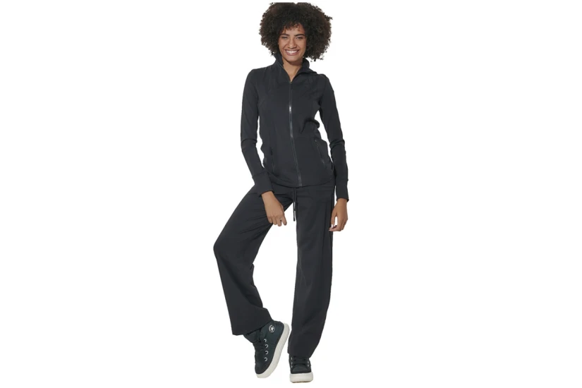 Body Action Open-Hem Παντελόνι Φόρμας Γυναικείο (011625 BLACK-01)