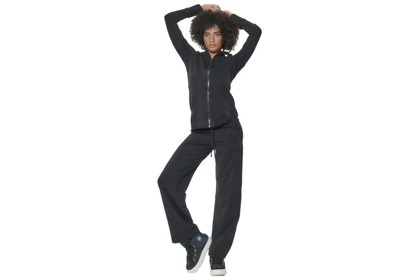 Body Action Open-Hem Παντελόνι Φόρμας Γυναικείο (011625 BLACK-01)