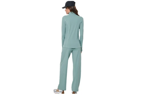 Body Action Open-Hem Παντελόνι Φόρμας Γυναικείο (011625 JADE GREEN-07D)