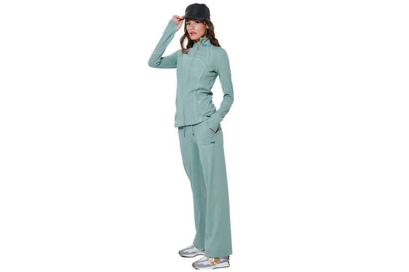 Body Action Open-Hem Παντελόνι Φόρμας Γυναικείο (011625 JADE GREEN-07D)