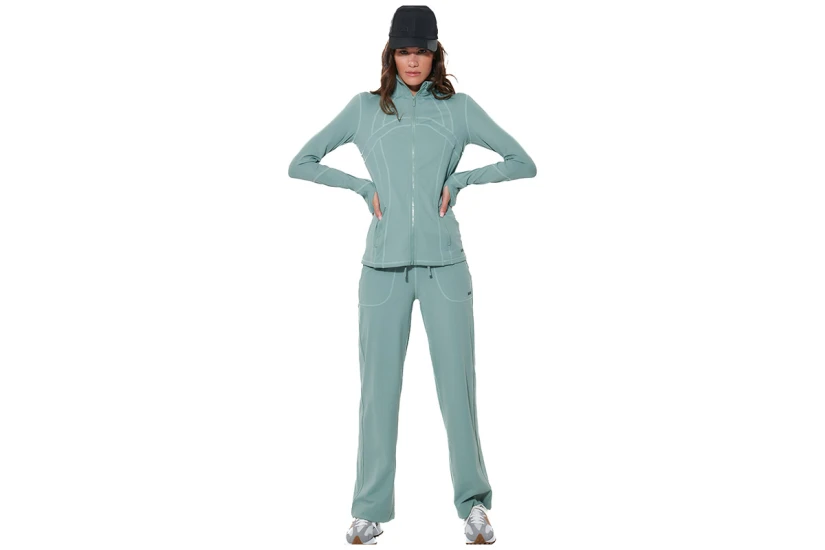 Body Action Open-Hem Παντελόνι Φόρμας Γυναικείο (011625 JADE GREEN-07D)