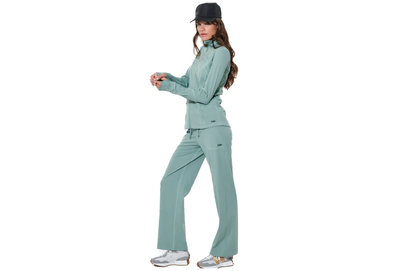 Body Action Open-Hem Παντελόνι Φόρμας Γυναικείο (011625 JADE GREEN-07D)